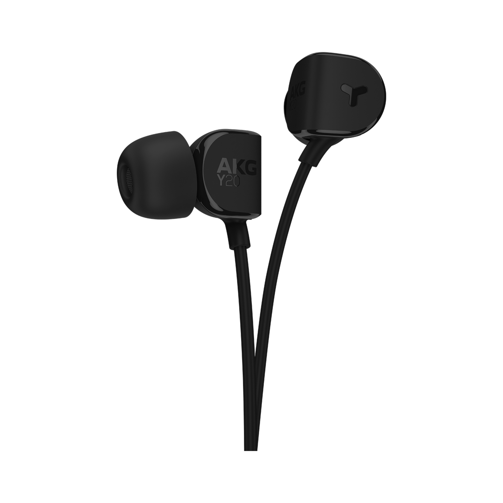 Y20 - Black - An in-ear headphone shaped to fit any ear - Hero