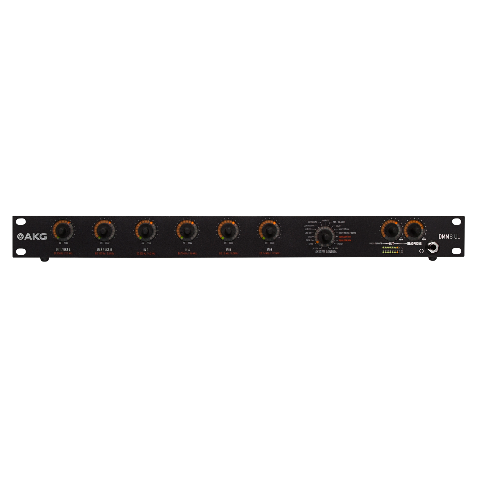 DMM8 UL - Black - Professional digital automatic microphone mixer w/LAN interface via Ethernet - Hero